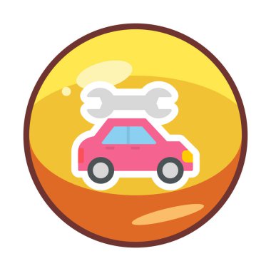 araba servisi, bakım vektörü illüstrasyon tasarımı 