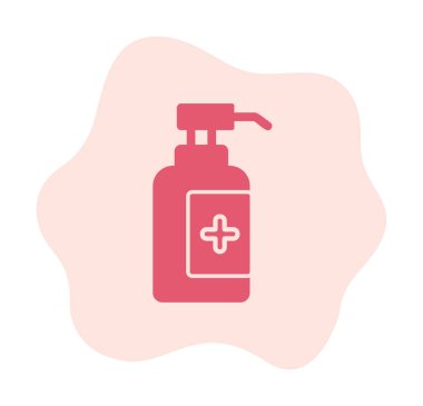 Dezenfektan şişesi ikonu. vektör illüstrasyonu 