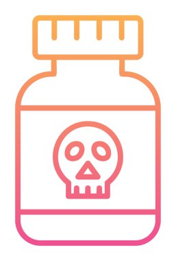 Zehir. Web simgesi basit illüstrasyon 