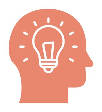 fikir konsepti simgesi, vektör illüstrasyon tasarımı                            