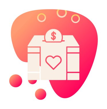 Charity Kutu vektör simgesi 