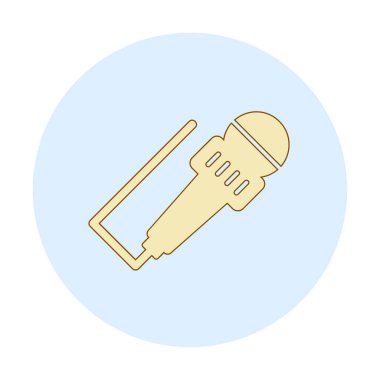 mikrofon web simge vektör çizim 