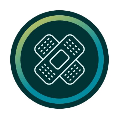 Yara bandı simgesi, vektör illüstrasyonu  