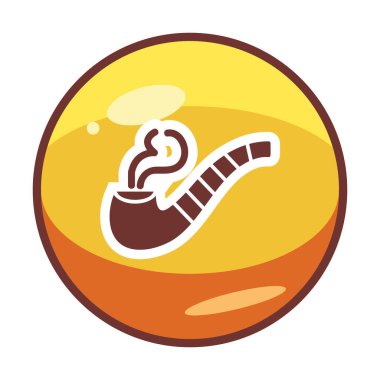 tütün tüttürme çubuğu simgesi, vektör illüstrasyonu