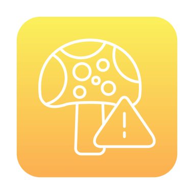 Mantar. Web simgesi basit illüstrasyon