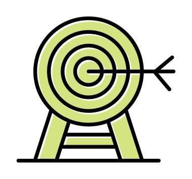 Düz hedef hedef ikonu vektör olarak. logotype