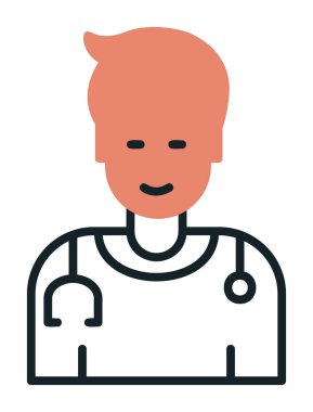 Doktor simgesinin vektör çizimi