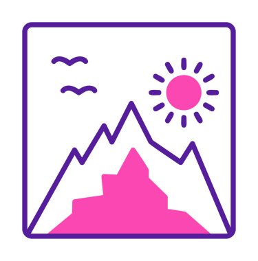 fotoğraf simgesi vektör illüstrasyonu