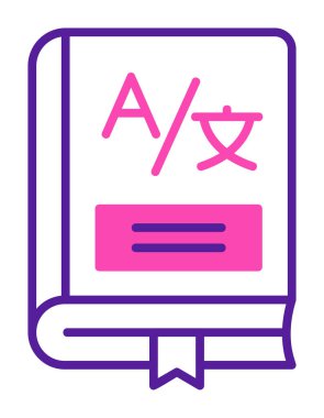 sözlük modern simgesinin vektör illüstrasyonu                               