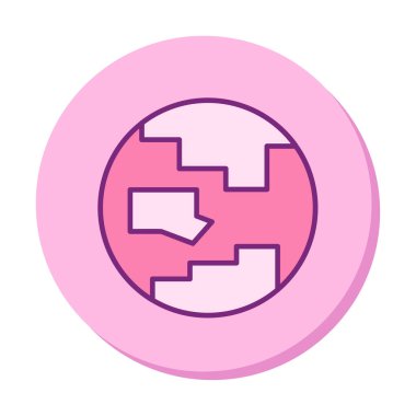 earth icon, vector illustration simple design