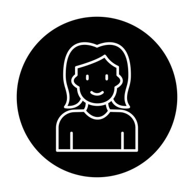 avatar kadın karakter simgesi