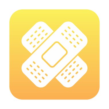 Yara bandı simgesi, vektör illüstrasyonu  