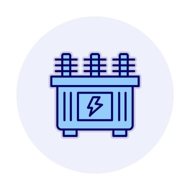 Batarya güç ikonu vektör illüstrasyonu. Dönüştürücü                         