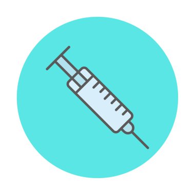 Şırınga web simgesi, vektör çizim 