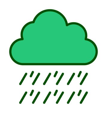yağmur simgesi, vektör illüstrasyonu  