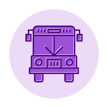 bus simgesi, vektör illüstrasyonu