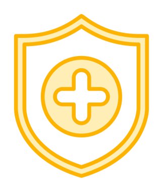 Basit Tıbbi Sigorta simgesi, vektör illüstrasyonu