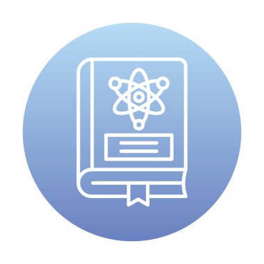 Fizik Kitabı vektör illüstrasyonu, simge ögesi arkaplanı