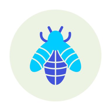 Şirin Arı simgesi, vektör çizim        