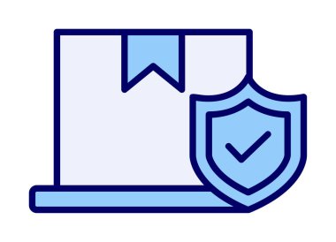 İşaretleme simgesi, vektör illüstrasyonlu kutu 