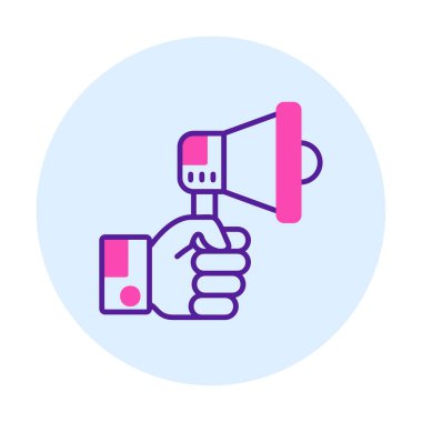 hoparlör, megafon simgesi. vektör çizim.  