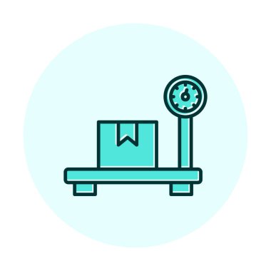 ölçekli düz simge, vektör illüstrasyonu 