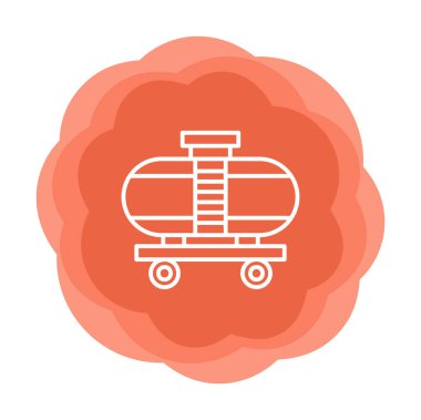 Tren, vagon nakliye ikonları. Kargo için lojistik resimler