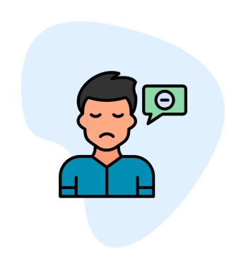 Negatif Düşünce konsepti ikon vektör çizimi