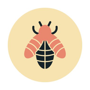 Şirin Arı simgesi, vektör çizim        