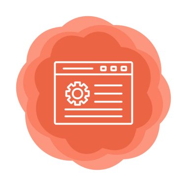 Ağ ayarı. Web simgesi basit illüstrasyon 