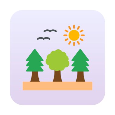 forest icon, vector illustration simple design