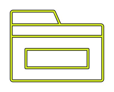 klasör web simgesi, vektör çizim