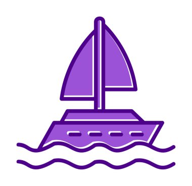 Yat simgesi vektör illüstrasyonu