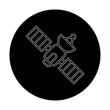 Uydu Simgesi, vektör illüstrasyonu 