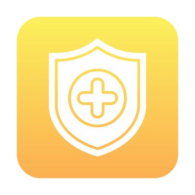 Basit Tıbbi Sigorta simgesi, vektör illüstrasyonu