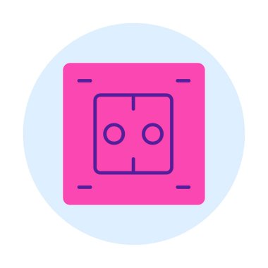 Modern Elektrik Soket simgesinin vektör illüstrasyonu       