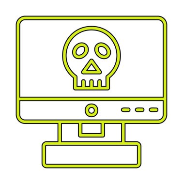 Bilgisayar korsanlığı simgesi, basit bir stil. vektör