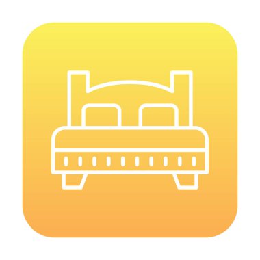 Yatak simgesinin vektör illüstrasyonu