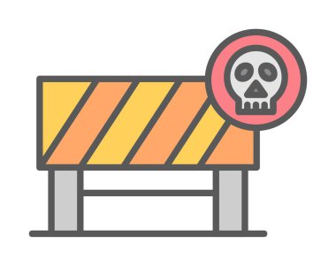 Tehlike Öndeki Yol İşareti, vektör çizimi