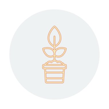  demlik vektör illüstrasyon tasarımında düz bitki