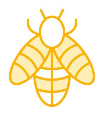 Şirin Arı simgesi, vektör çizim        