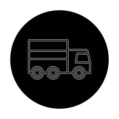 kamyon simgesi, vektör illüstrasyonu
