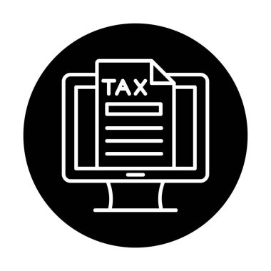 Çevrimiçi Vergi simgesi vektör çizimi