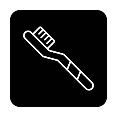 Basit diş fırçası nesne ikonu vektör illüstrasyonu