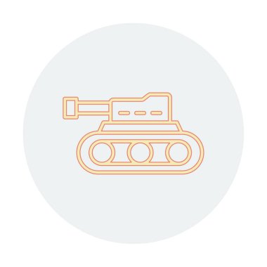 askeri tank simgesi, vektör illüstrasyonu 