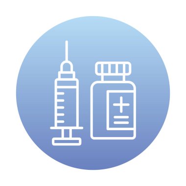 Aşılama web simgesi, vektör illüstrasyonu