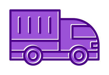 kamyon simgesi, vektör illüstrasyonu