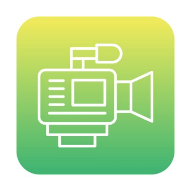 video kamera simgesi, vektör illüstrasyonu basit tasarım