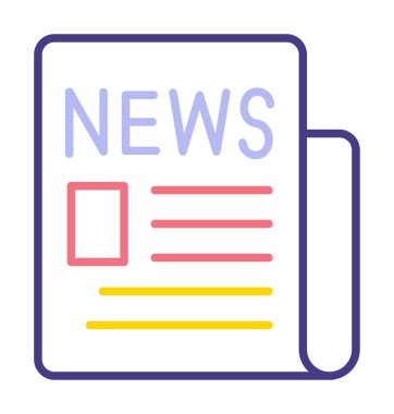 gazete simgesi vektör illüstrasyon tasarımı