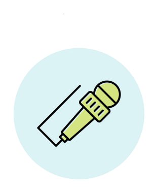 mikrofon web simge vektör çizim 